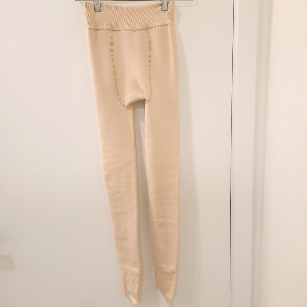 Skin Colored Fleece-Lined Winter Leggings